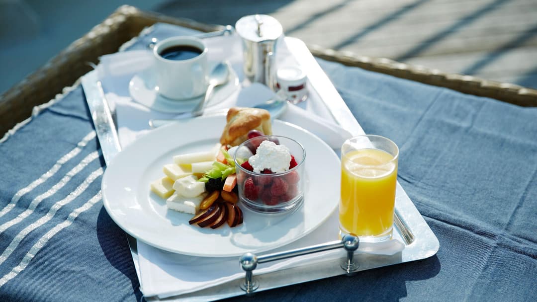 Seabourn Encore Interior In Suite Food On Tray