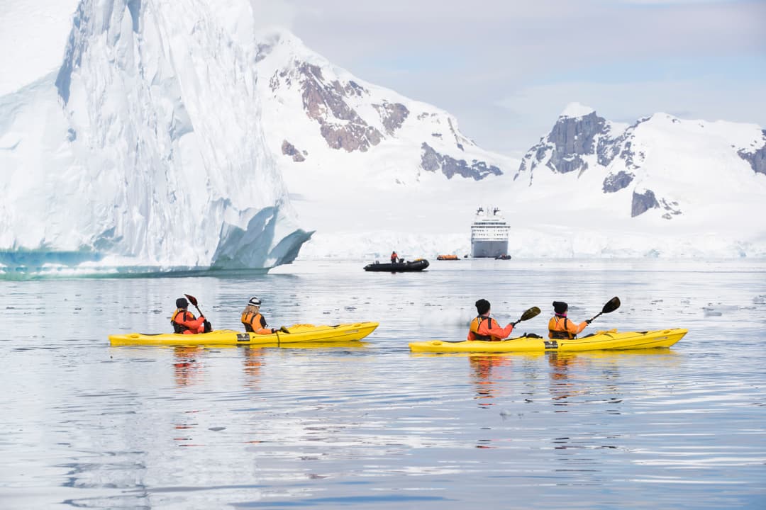 Seabourn Quest Antarctica Kayaking Exterior ©Richard Sidey And Aliscia Young